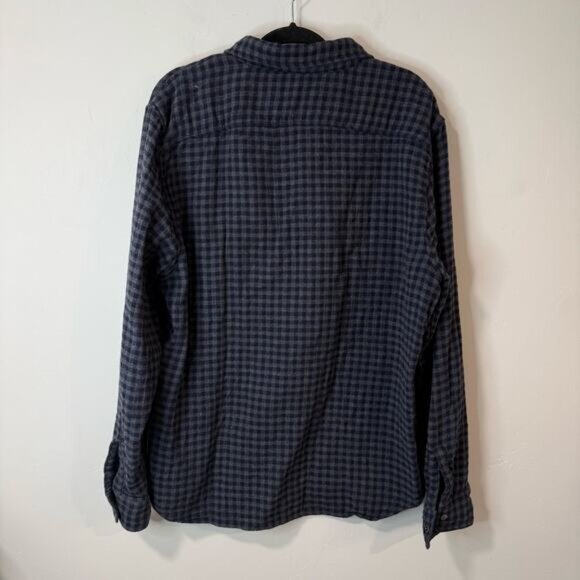 Faherty Men's Reversible Belmar Shirt Carbon Navy Check Button Down - Picture 2 of 7